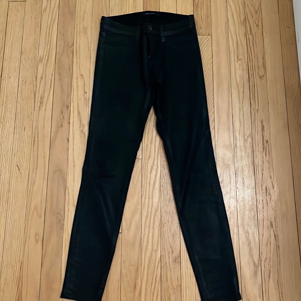 J Brand Black Coated Skinny Jeans